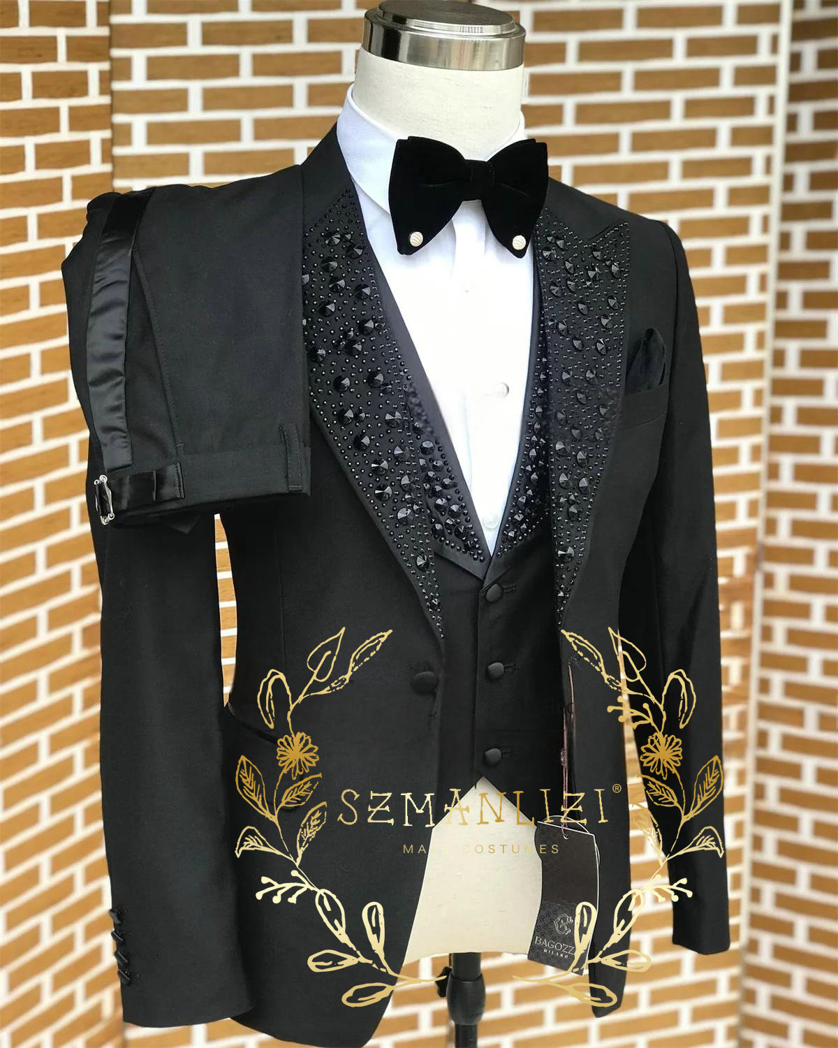 Men Formal Wear For Wedding - Черные мужские костюмы Роскошные смокинги с