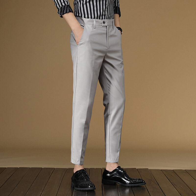 Men'S Formal Wear For Office - Летний костюм, брюки, мужские красные, черные,