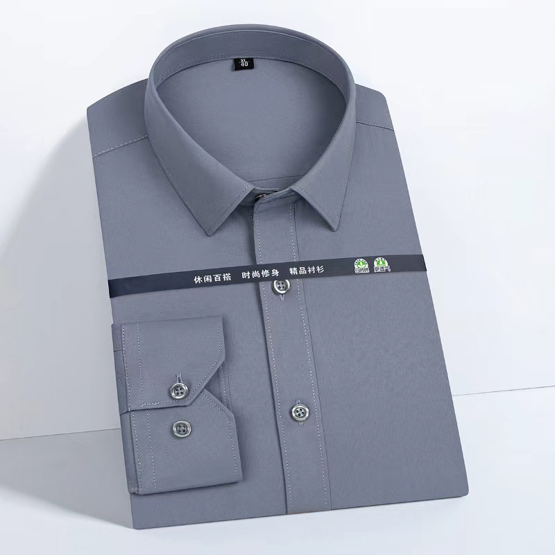 Men Formal Office Wear Shirts - Новая мужская приталенная рубашка с коротким