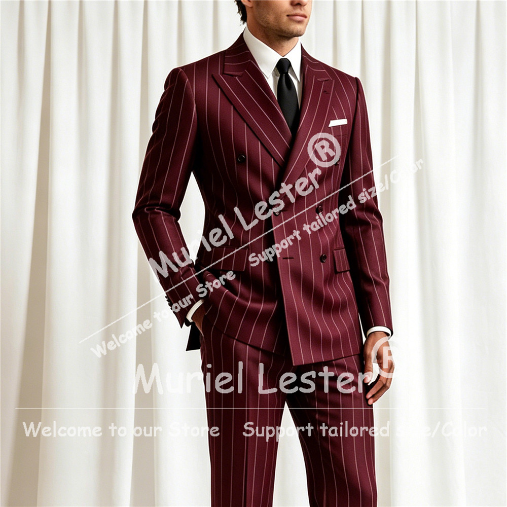 Men'S Formal Attire - Элегантный мужской костюм в полоску, комплект