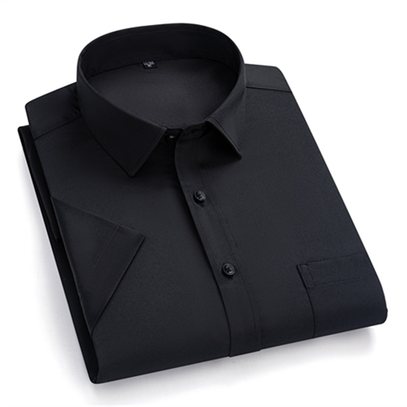 Men Formal Office Wear Shirts - Мужские летние рубашки больших размеров (до