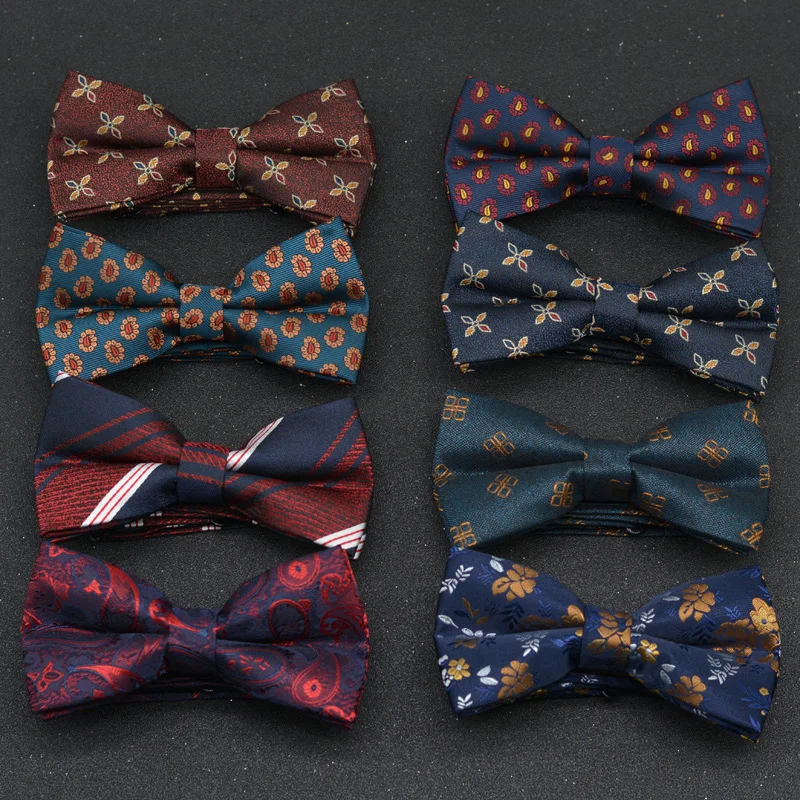 Men Formal Wear For Wedding - Мужской галстук-бабочка для свадьбы, двойной, винтажный,