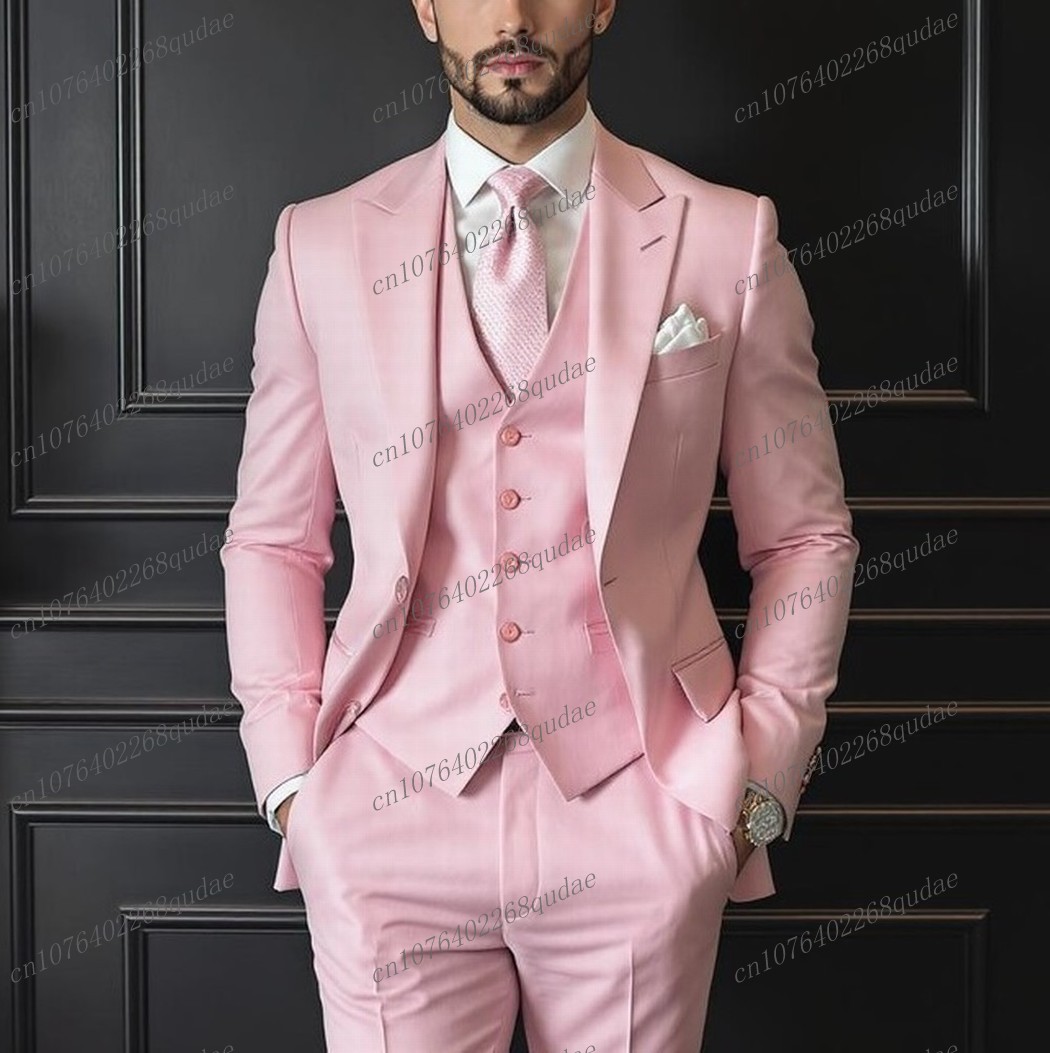 Розовый мужской костюм для тор – обзор и цена Men Formal Wear Pink