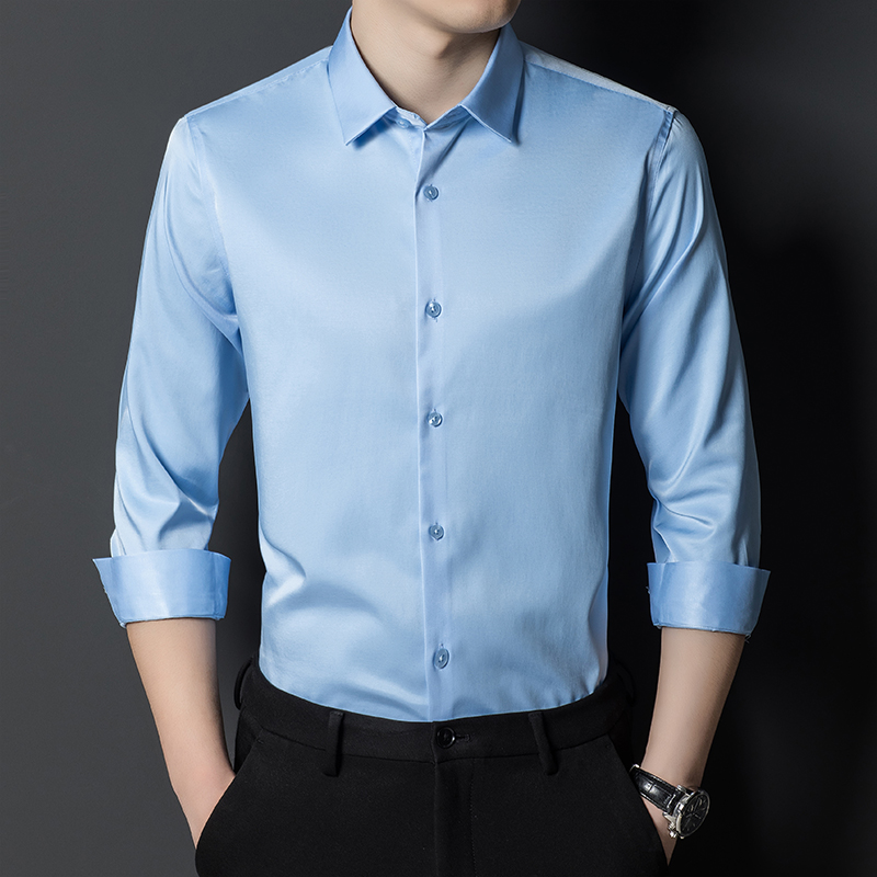 Мужская шелковая рубашка шелко – обзор и цена Men Formal Office Wear Shirts