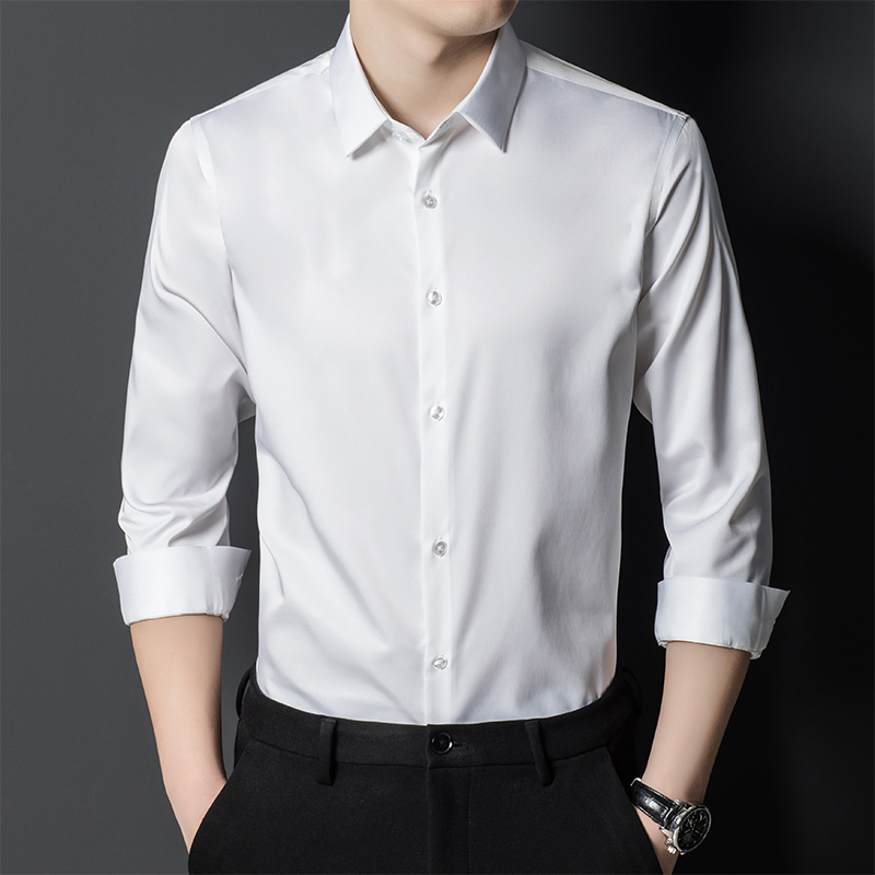 Мужская шелковая рубашка шелко – обзор и цена Men Formal Office Wear Shirts