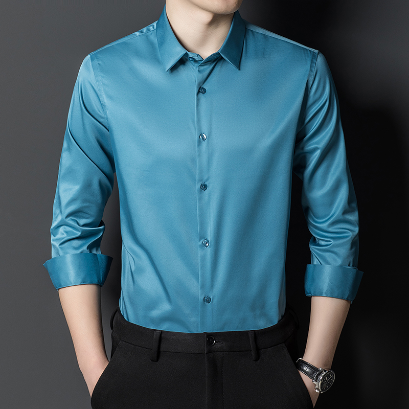 Мужская шелковая рубашка шелко – обзор и цена Men Formal Office Wear Shirts