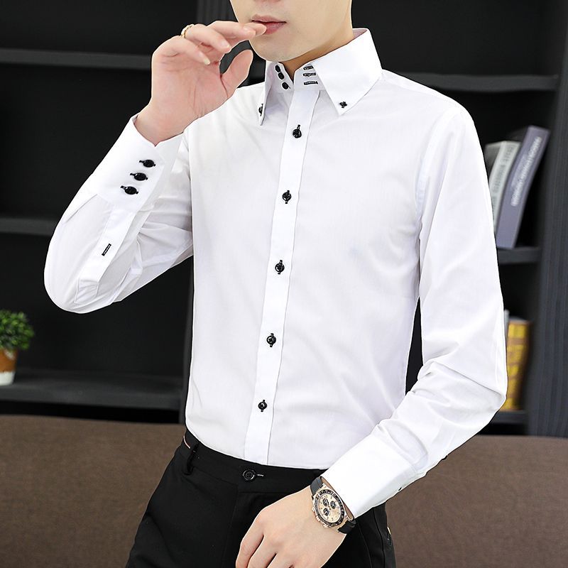 Весенне-осенняя мужская рубашк – обзор и цена Men Formal Office Wear Shirts