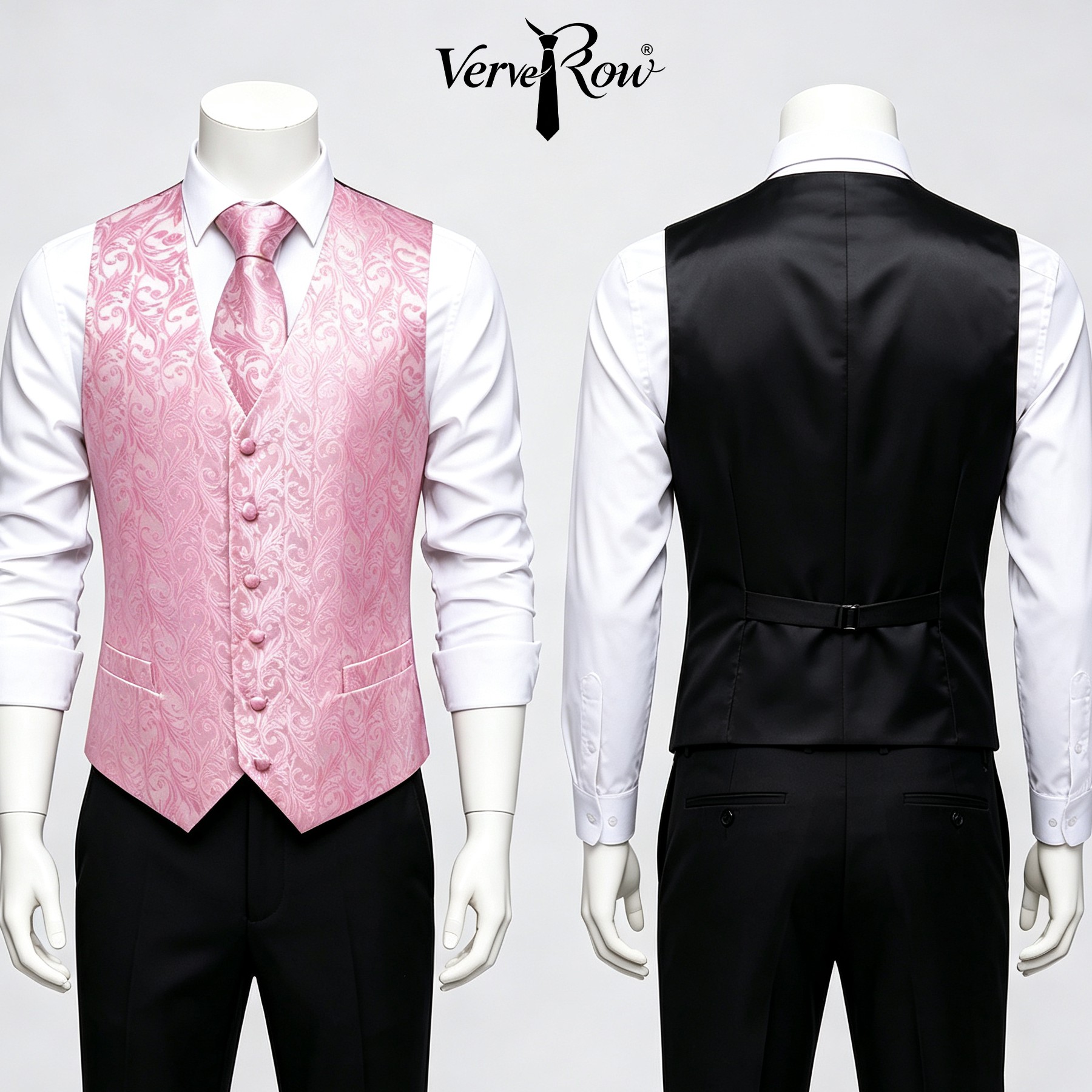 Мужской розовый галстук и плат – обзор и цена Men Formal Wear Pink