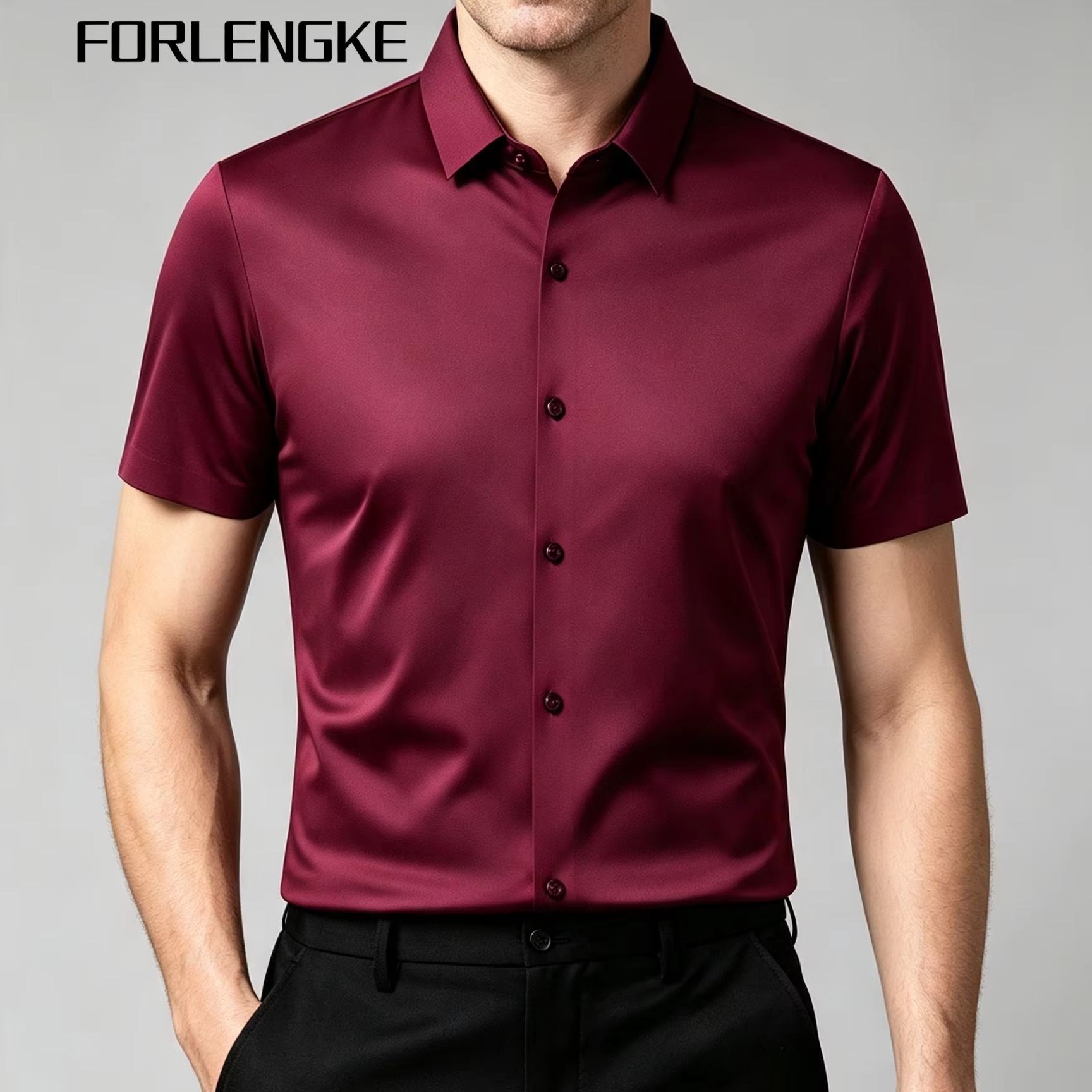 Мужская деловая однотонная руб – обзор и цена Men Formal Office Wear Shirts